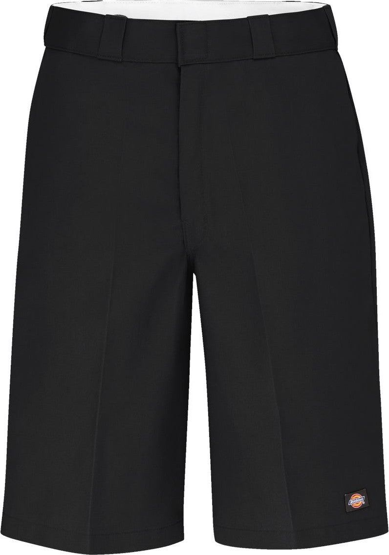 Front View of Black Multi-Pocket Work Shorts - 4228