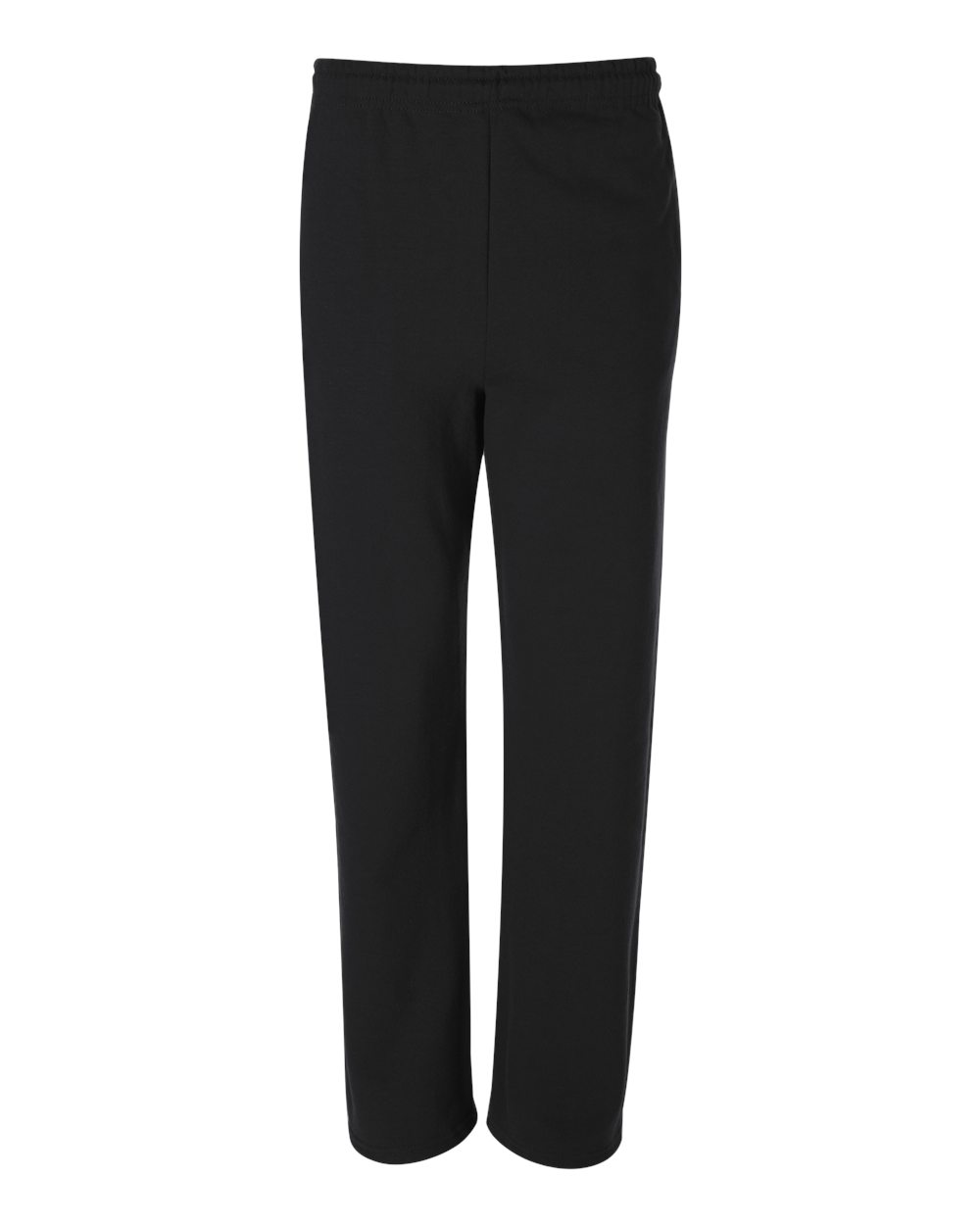 Front View of Black NuBlend® Open-Bottom Sweatpants with Pockets - 974MPR