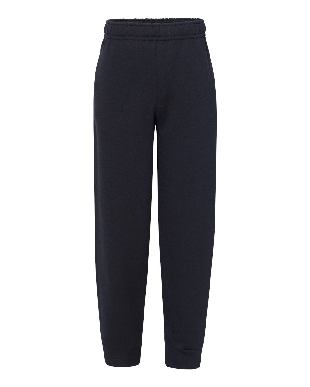 Front View of Black NuBlend® Youth Joggers - 975YR