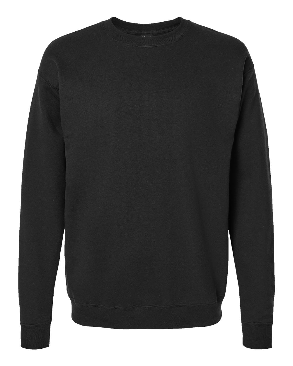 Front View of Black Perfect Sweats Crewneck Sweatshirt - RS160