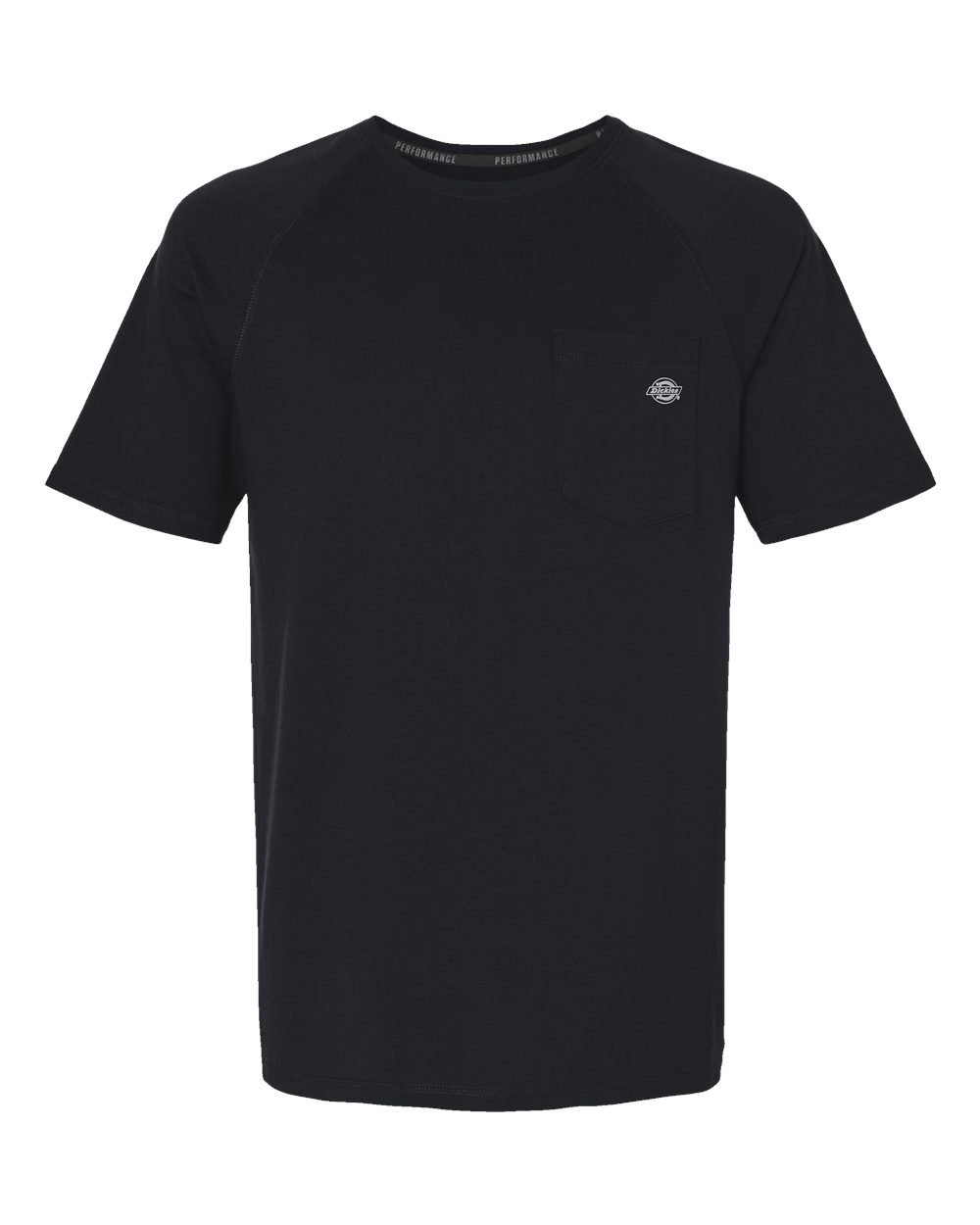 Front View of Black Performance Cooling T-Shirt - S600