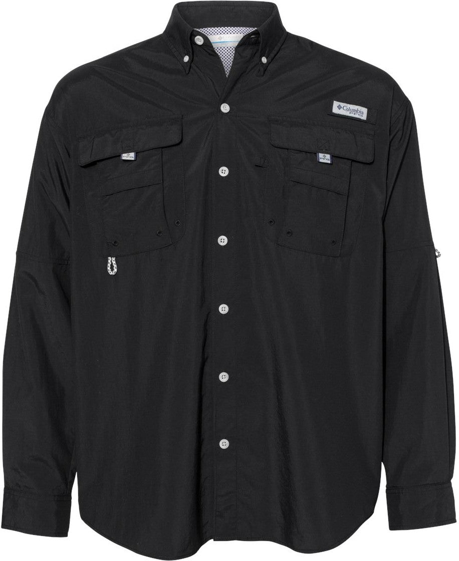 Front View of Black PFG Bahama™ II Shirt - 212463
