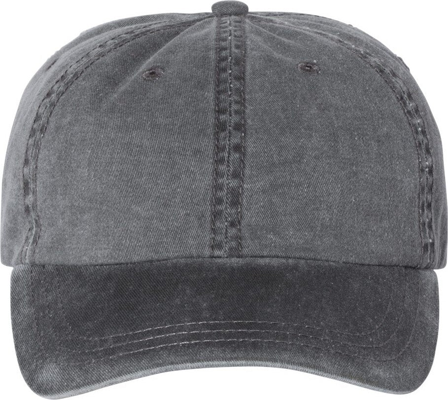 Front View of Black Pigment-Dyed Cap - SP500