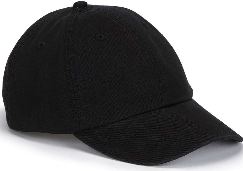 Front View of Black Pinnacle Cap - PN101
