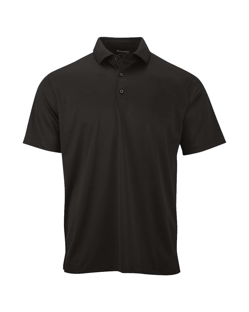 Front View of Black Preakness Micro Mesh Polo - 158
