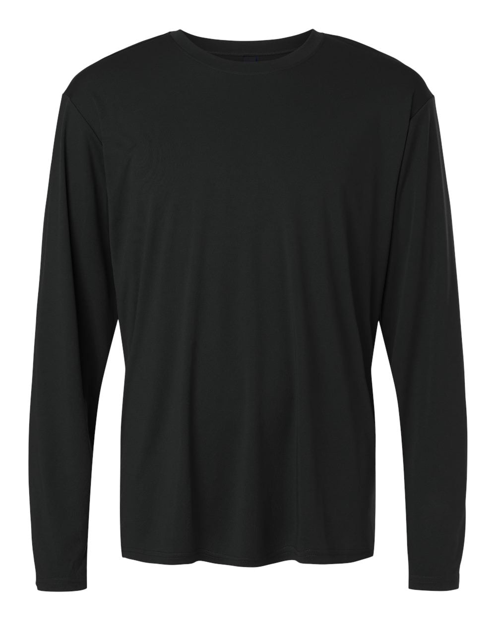 Front View of Black Pro-Lock Performance Long Sleeve T-Shirt - 48400