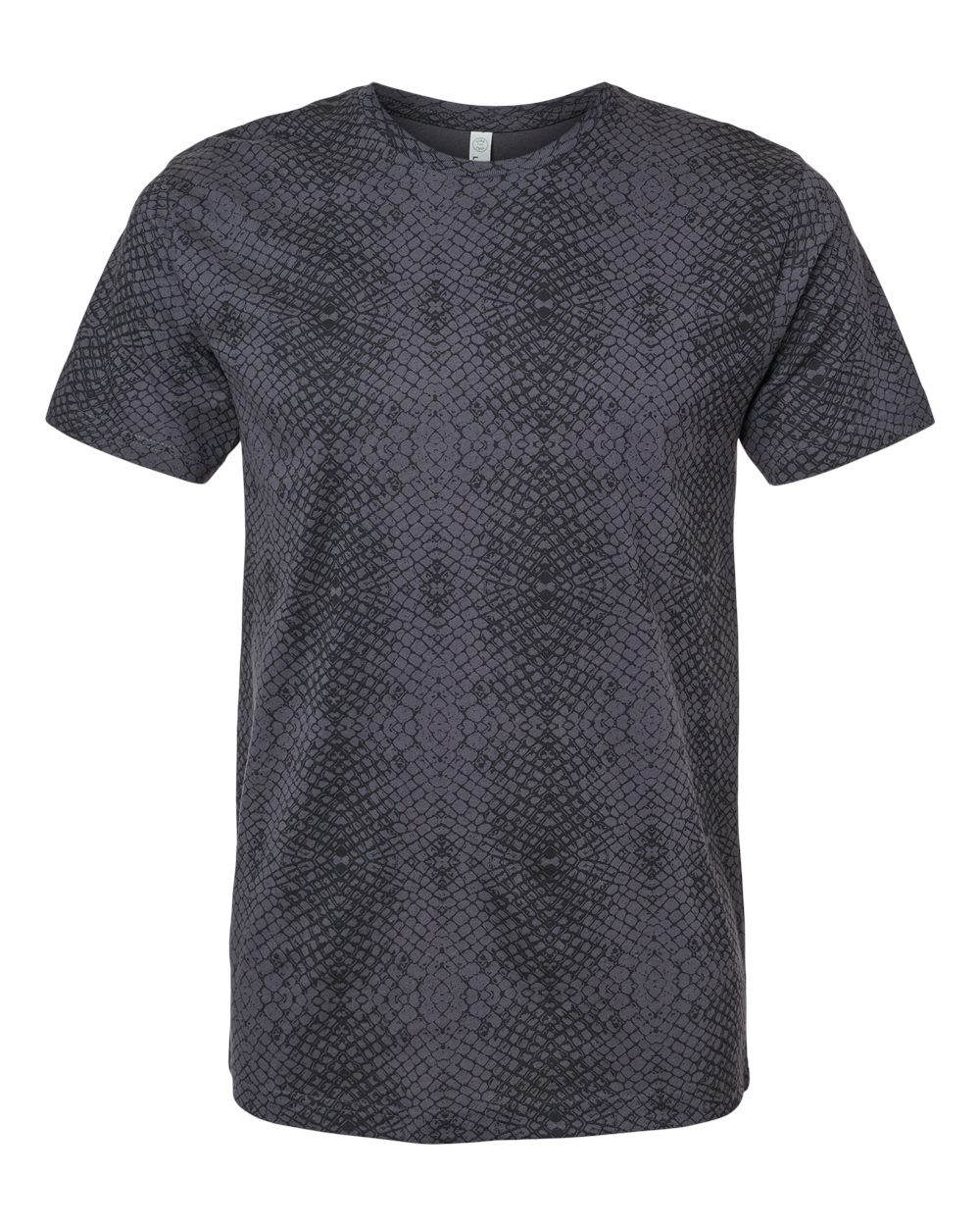 Front View of Black Reptile Fine Jersey Tee - 6901