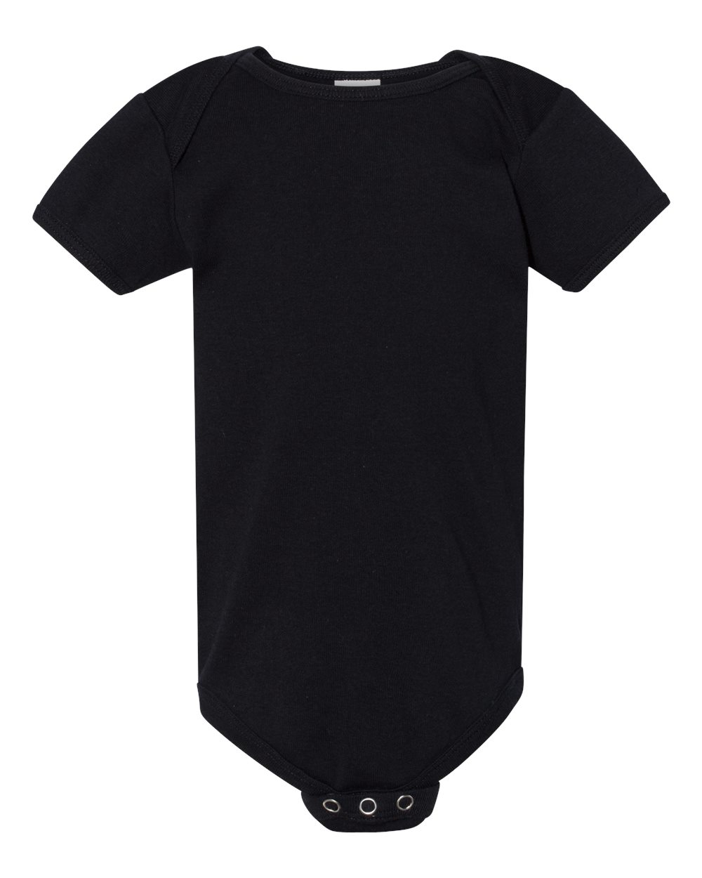 Front View of Black Softstyle® Infant One Piece - 64ZEE