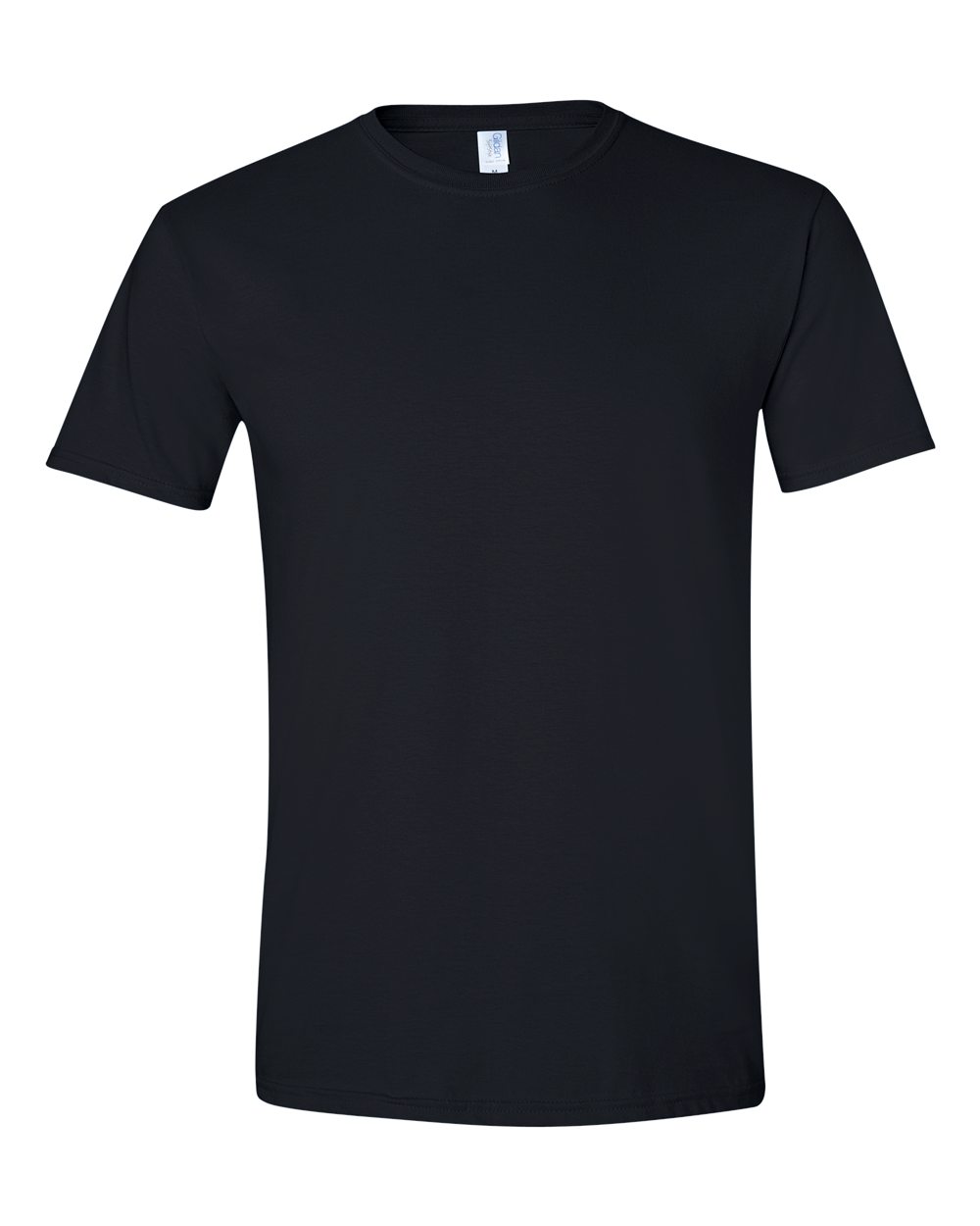 Front View of Black Softstyle® T-Shirt - 64000