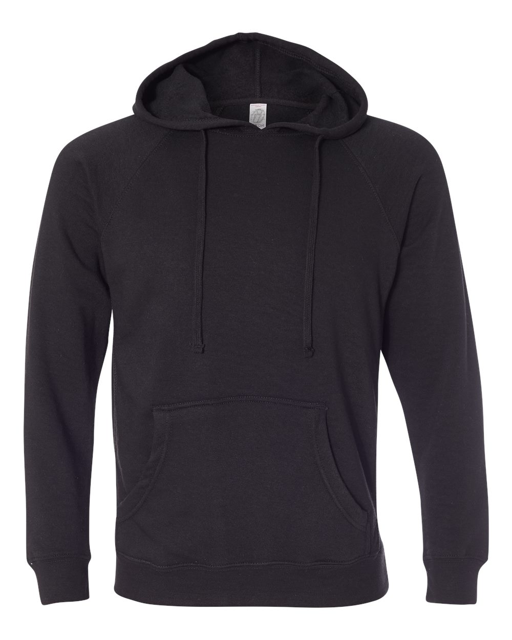 Front View of Black Special Blend Raglan Hooded Sweatshirt - PRM33SBP