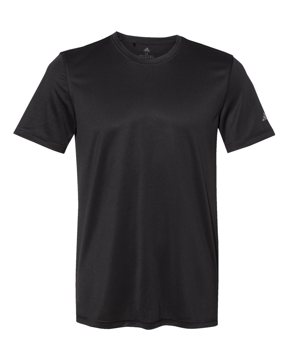Front View of Black Sport T-Shirt - A376