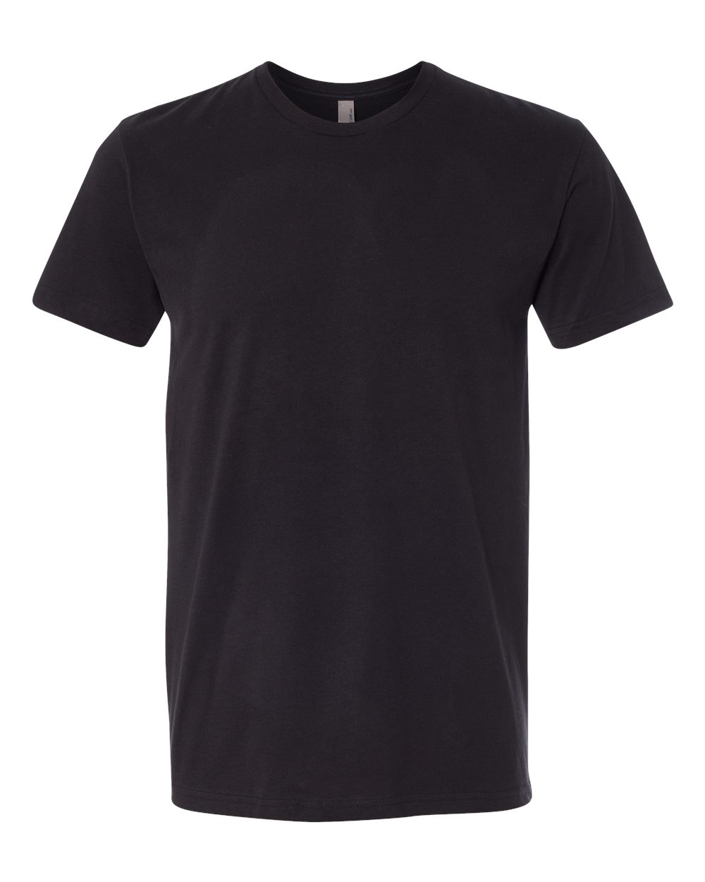 Front View of Black Sueded T-Shirt - 6410