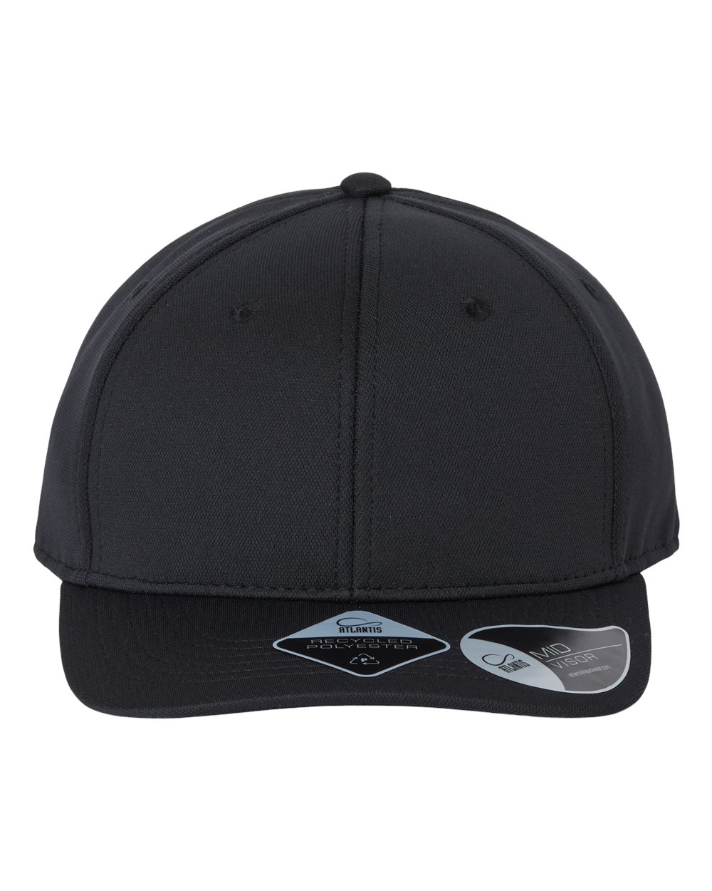 Front View of Black Sustainable Honeycomb Cap - SKYE