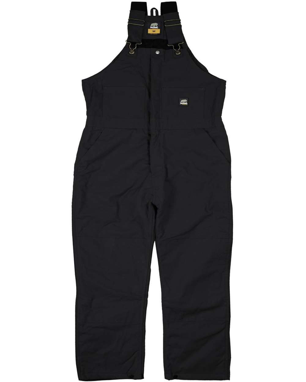 Front View of Black Tall Heritage Insulated Bib Overall - B415T