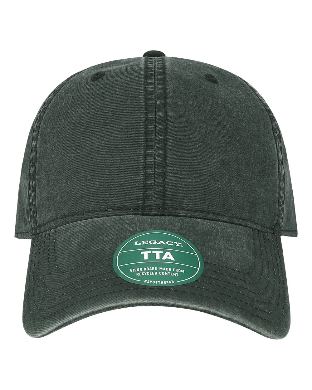 Front View of Black Terra Twill Cap - TTA