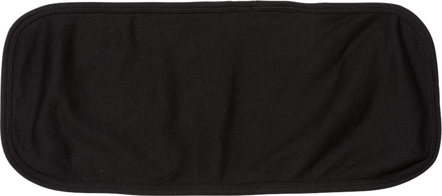 Front View of Black Terry Burp Cloth - 1014