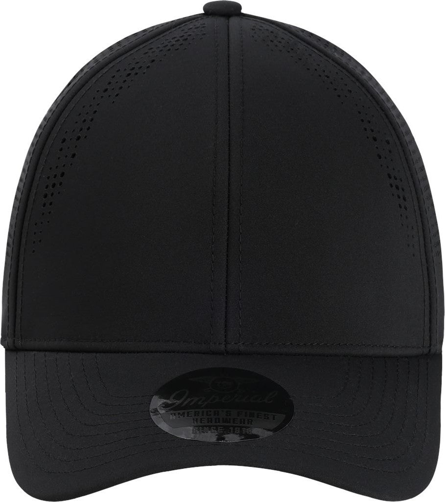 Front View of Black The Alpha Cap - S1502