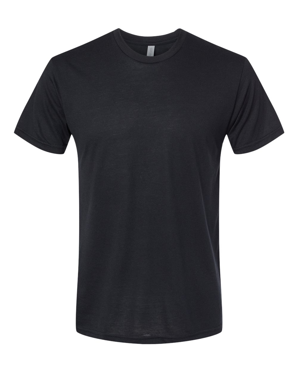 Front View of Black Triblend T-Shirt - 6010