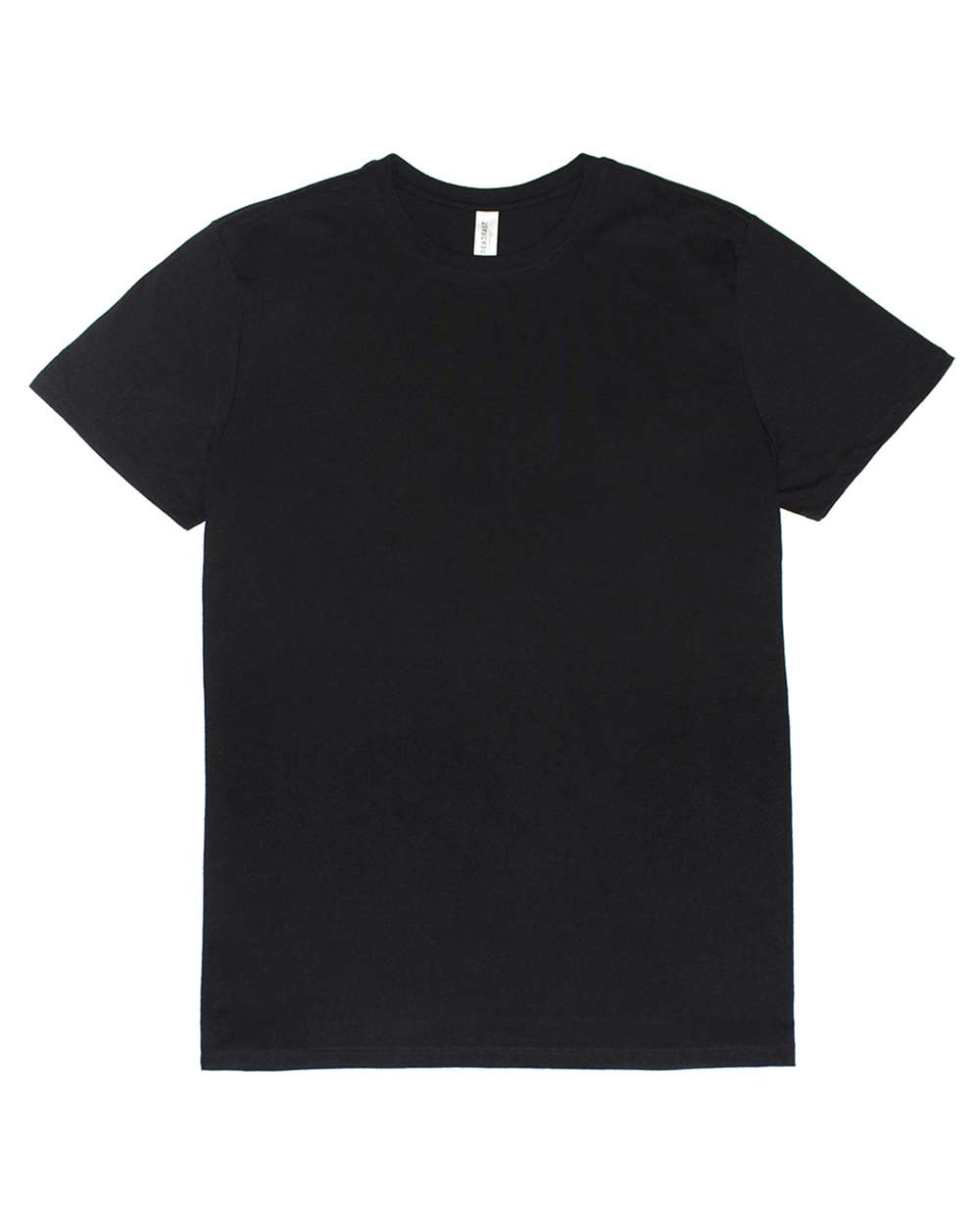 Front View of Black Ultimate CVC T-Shirt - 100A