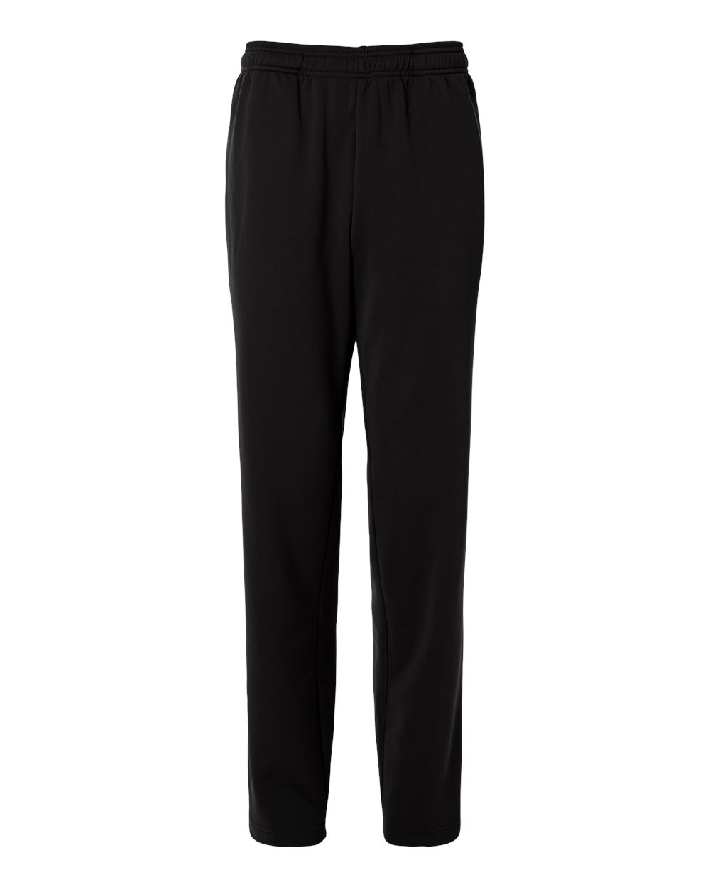 Front View of Black Unisex Squad Tech Fleece Pants - TT805