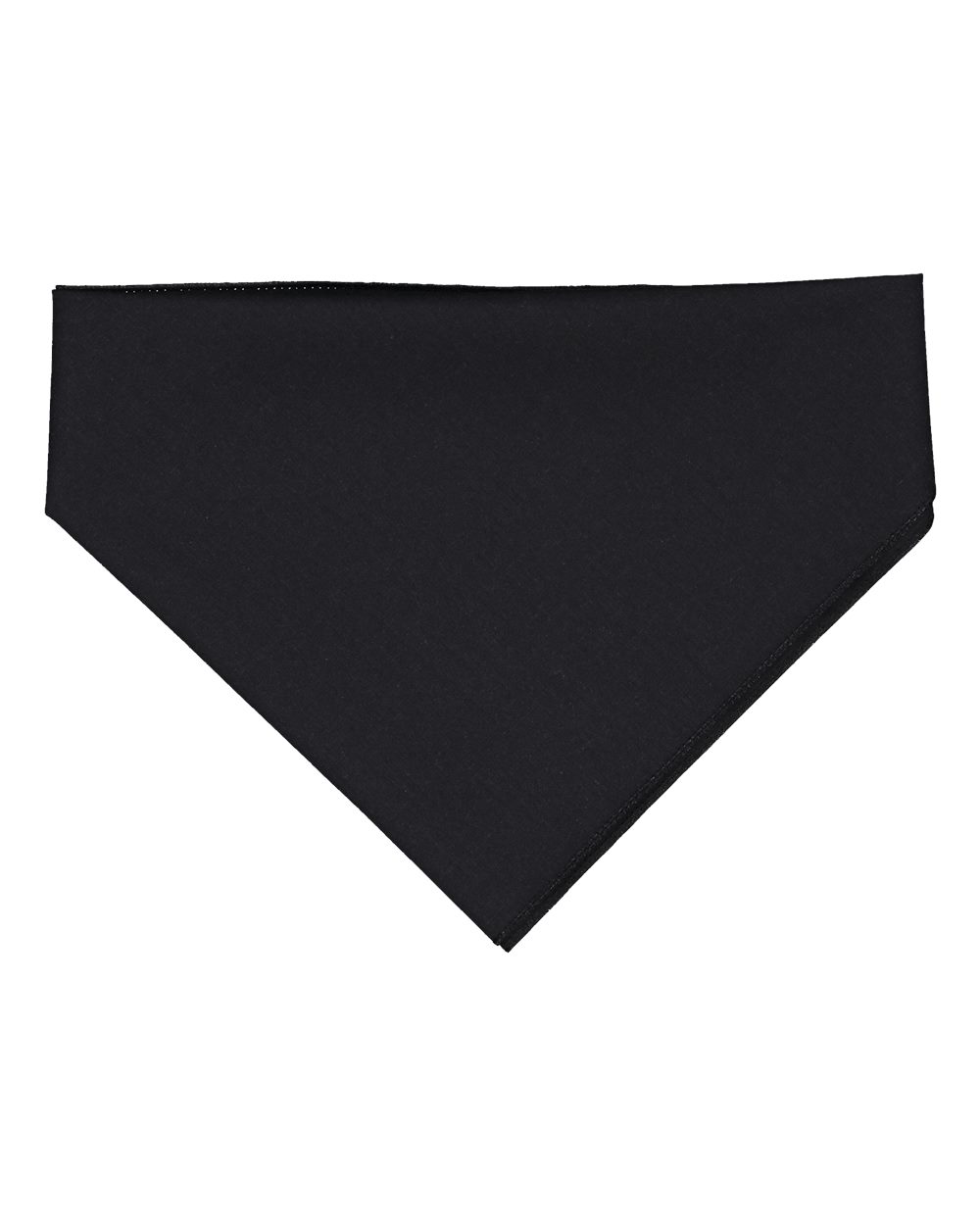 Front View of Black USA-Made Doggie Bandana - 3905