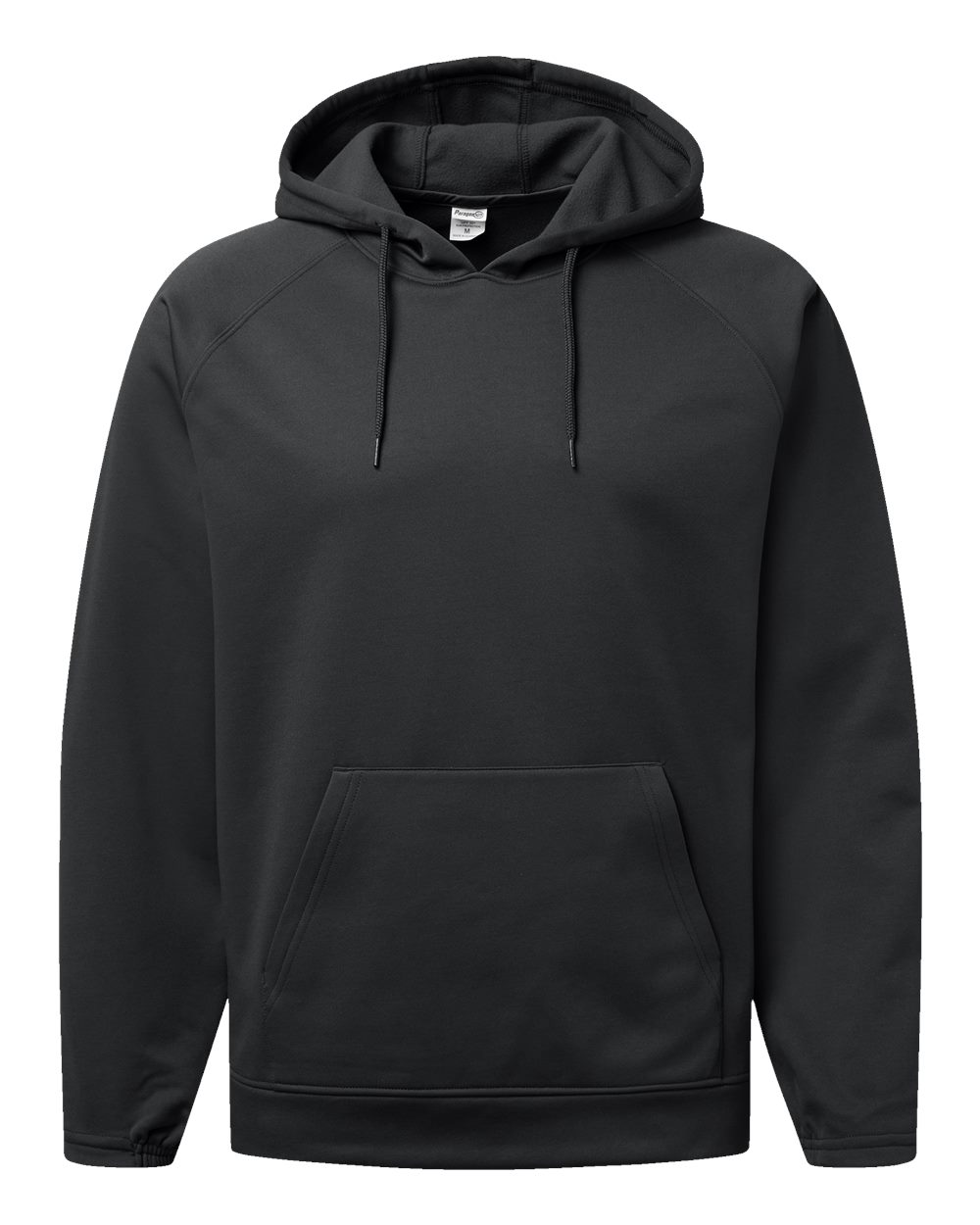 Front View of Black Vail Performance Fleece Hooded Sweatshirt - 305