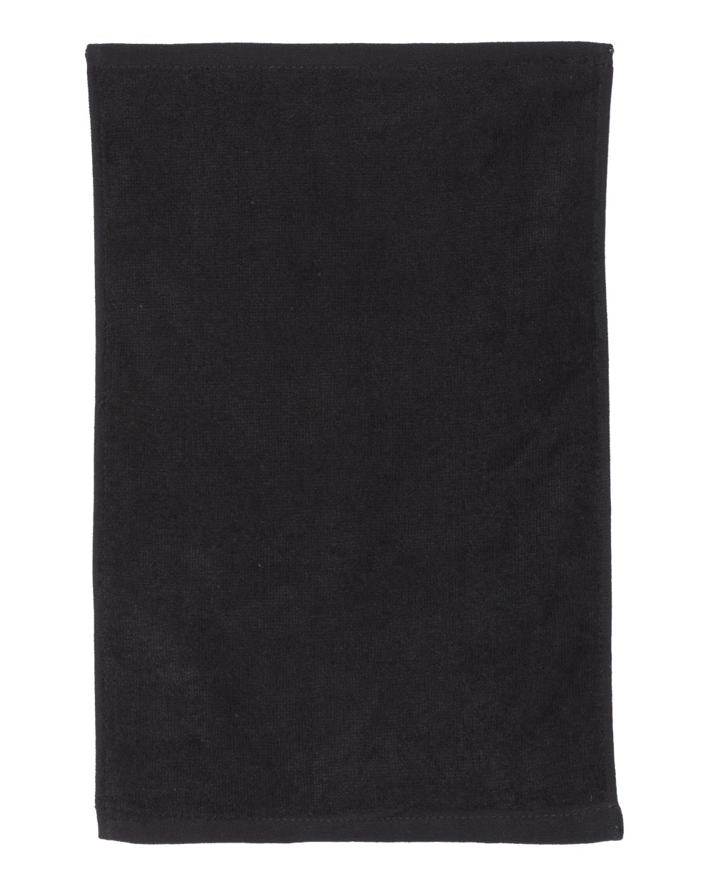 Front View of Black Value Rally Towel - OAD1118