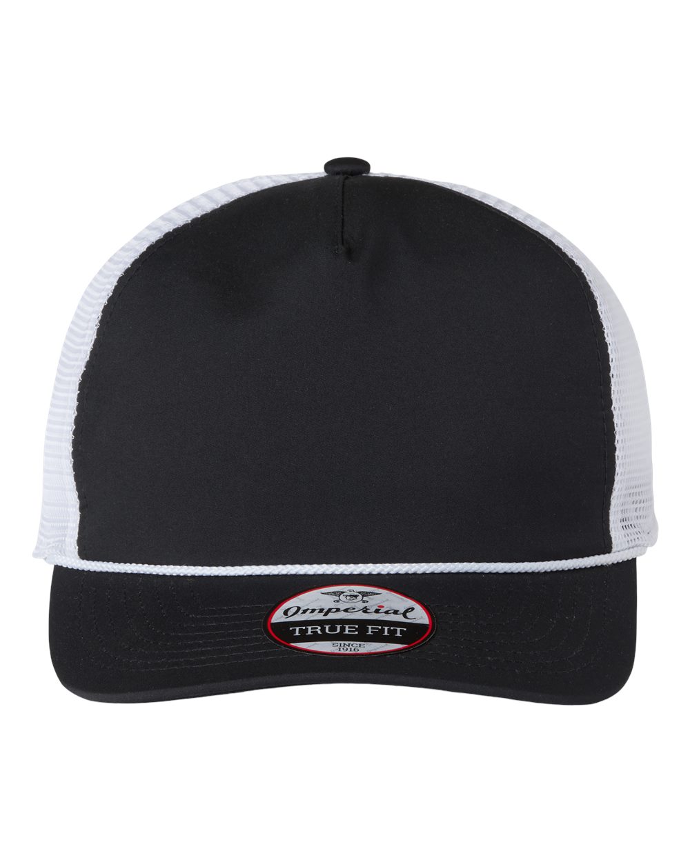 Front View of Black/ White/ White The Rabble Rouser Cap - 5055