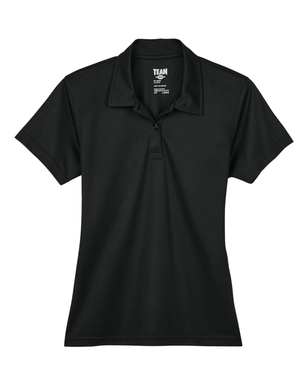 Front View of Black Women's Command Snag Protection Polo - TT21W