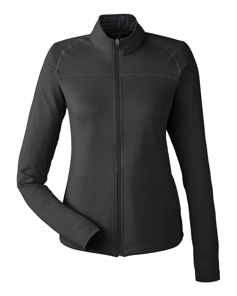 Front View of Black Women's Cora Full-Zip - SWF400L