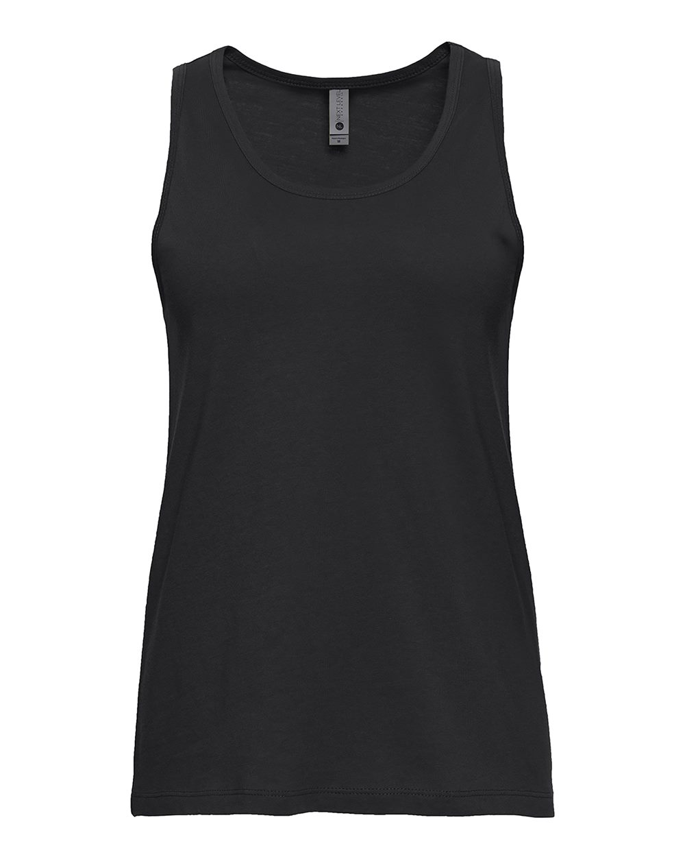 Front View of Black Women's Cotton Tank - 3933