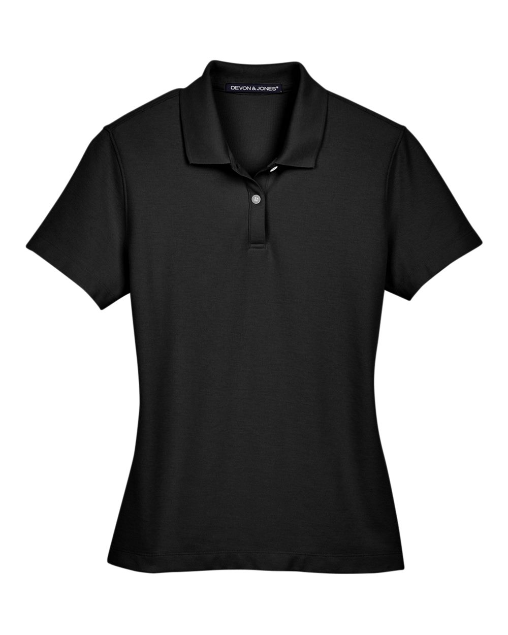 Front View of Black Women's DRYTEC20™ Performance Polo - DG150W