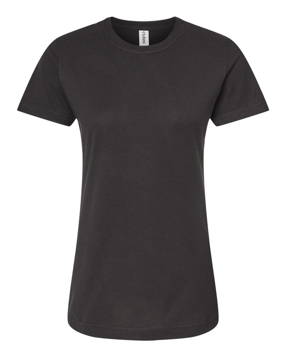 Front View of Black Women's Fine Jersey Classic Fit T-Shirt - 216