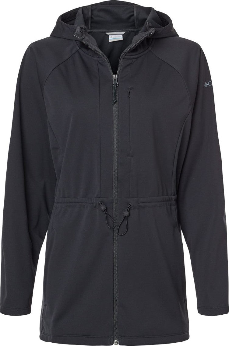 Front View of Black Women's Flora Park™ II Soft Shell Jacket - 208499