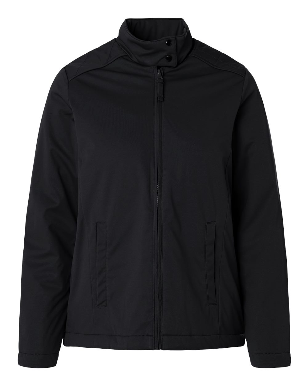 Front View of Black Women's Guardian Insulated Utility Jacket - M781W