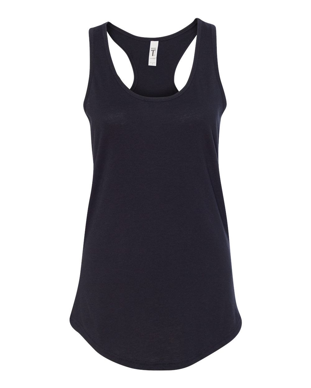 Front View of Black Women's Ideal Racerback Tank - 1533