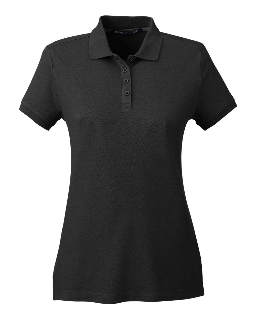 Front View of Black Women's New Classics® Performance Polo - DG100W