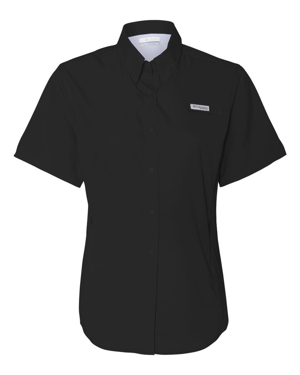 Front View of Black Women's PFG Tamiami™ II Short Sleeve Shirt - 212466