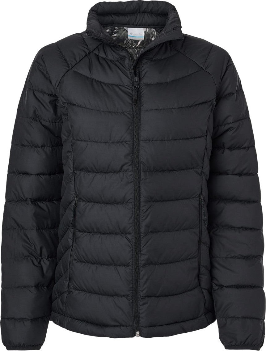 Front View of Black Women's Powder Lite™ II Full Zip Jacket - 212490