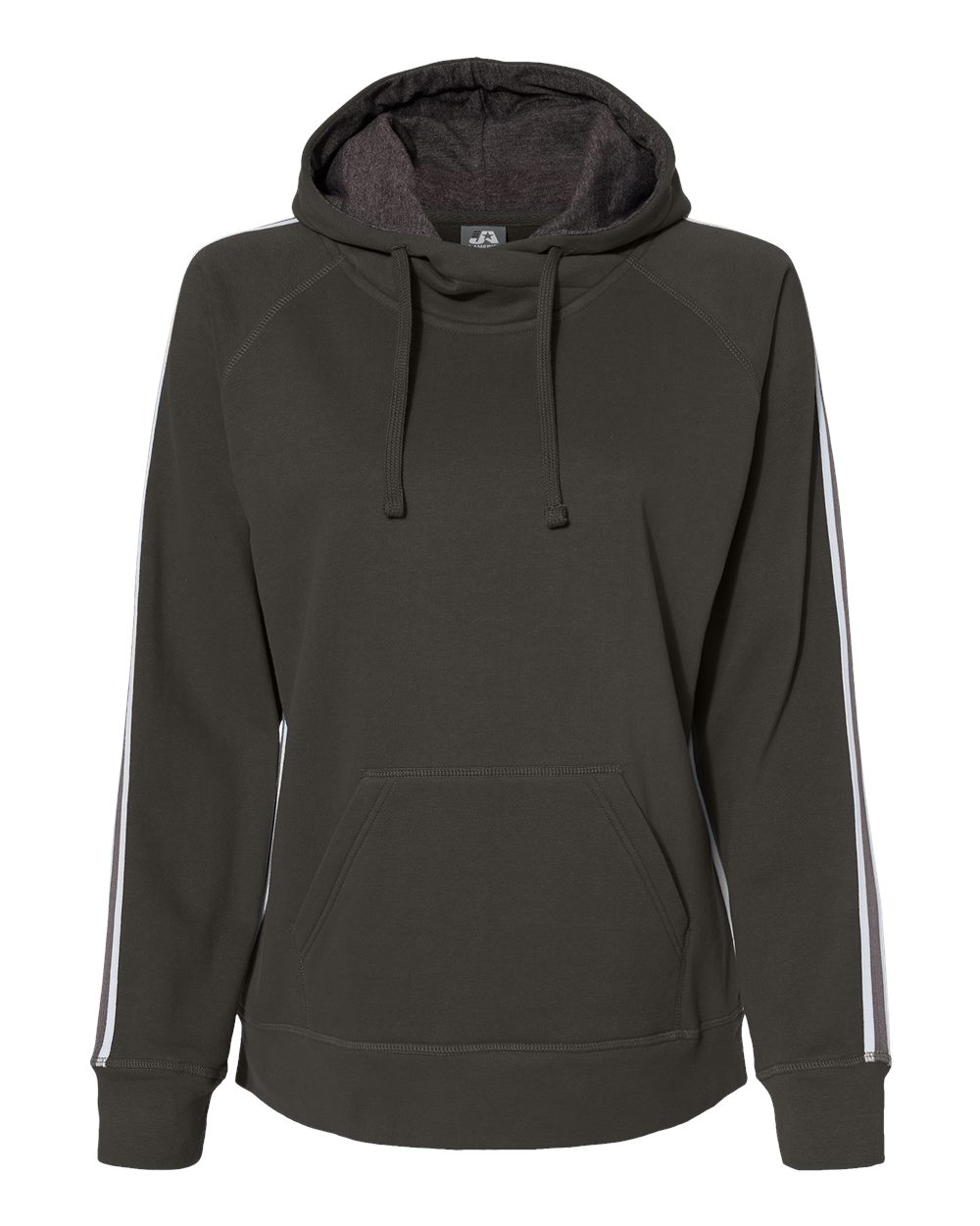 Front View of Black Women's Rival Fleece Hooded Sweatshirt - 8642
