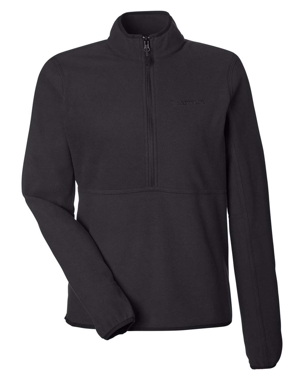 Front View of Black Women's Rocklin Half-Zip Jacket - M12403