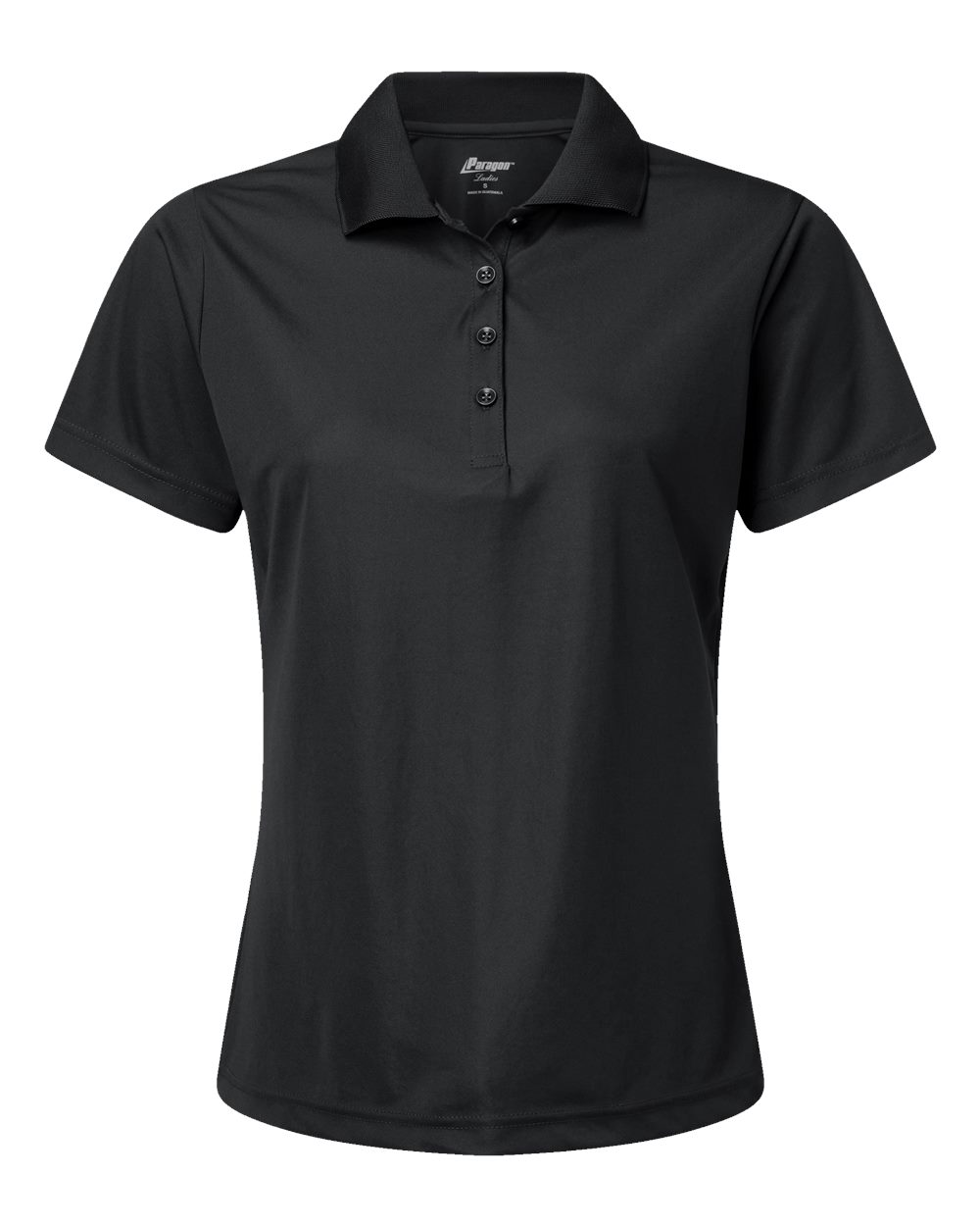 Front View of Black Women's Sebring Performance Polo - 504