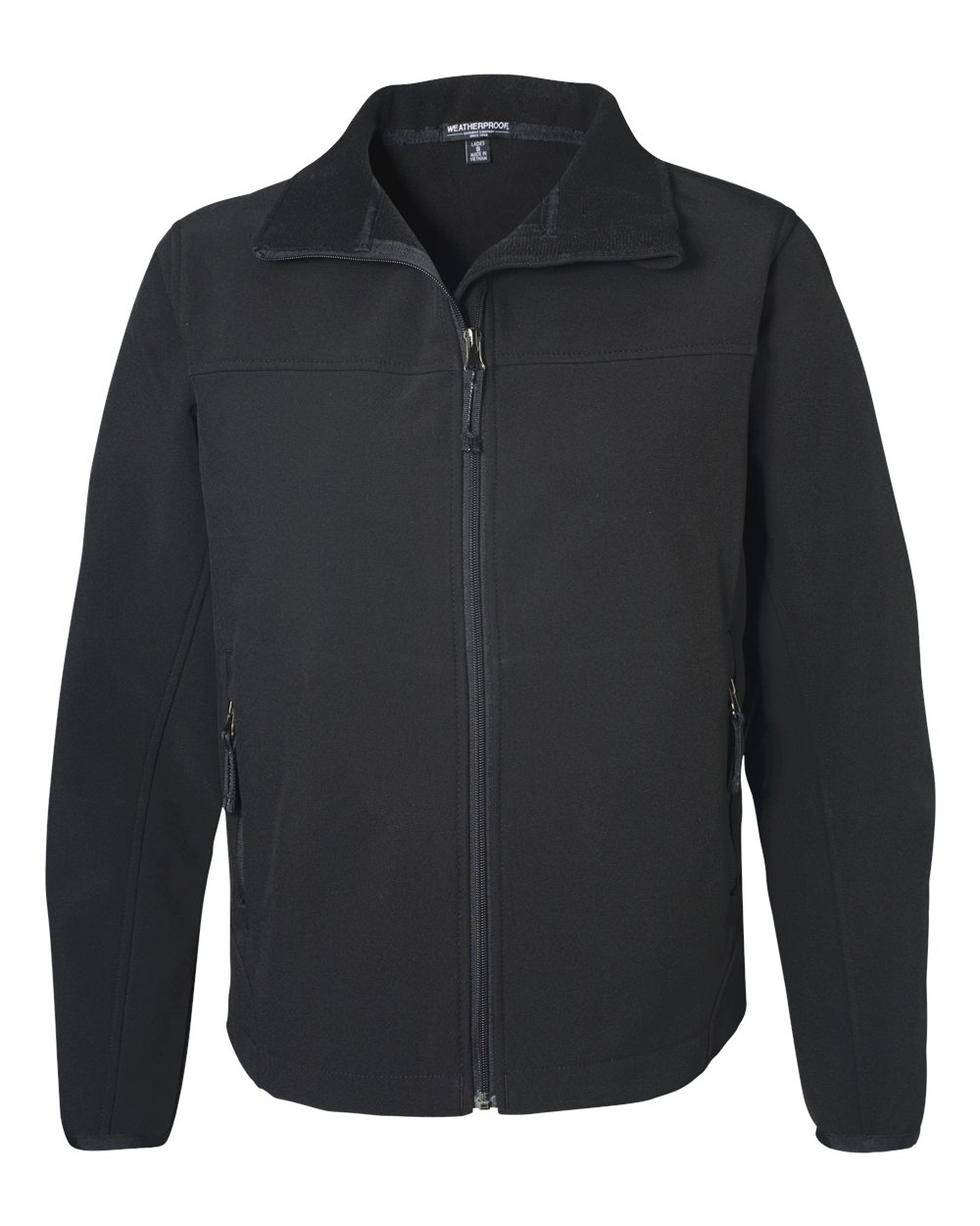 Front View of Black Women's Soft Shell Jacket - W6500