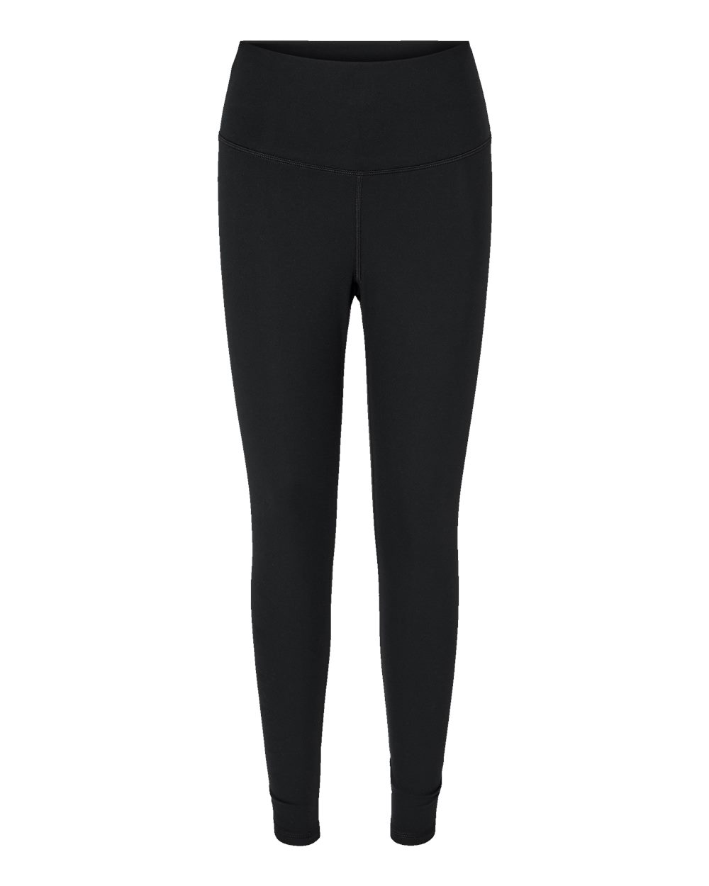 Front View of Black Women's Sport Soft Touch Leggings - CHP120