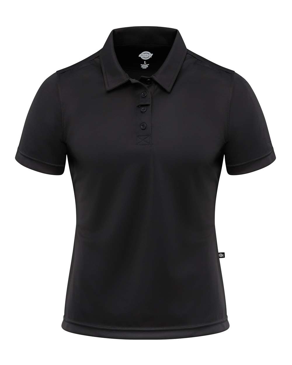 Front View of Black Women's Tactical Polo - FS92