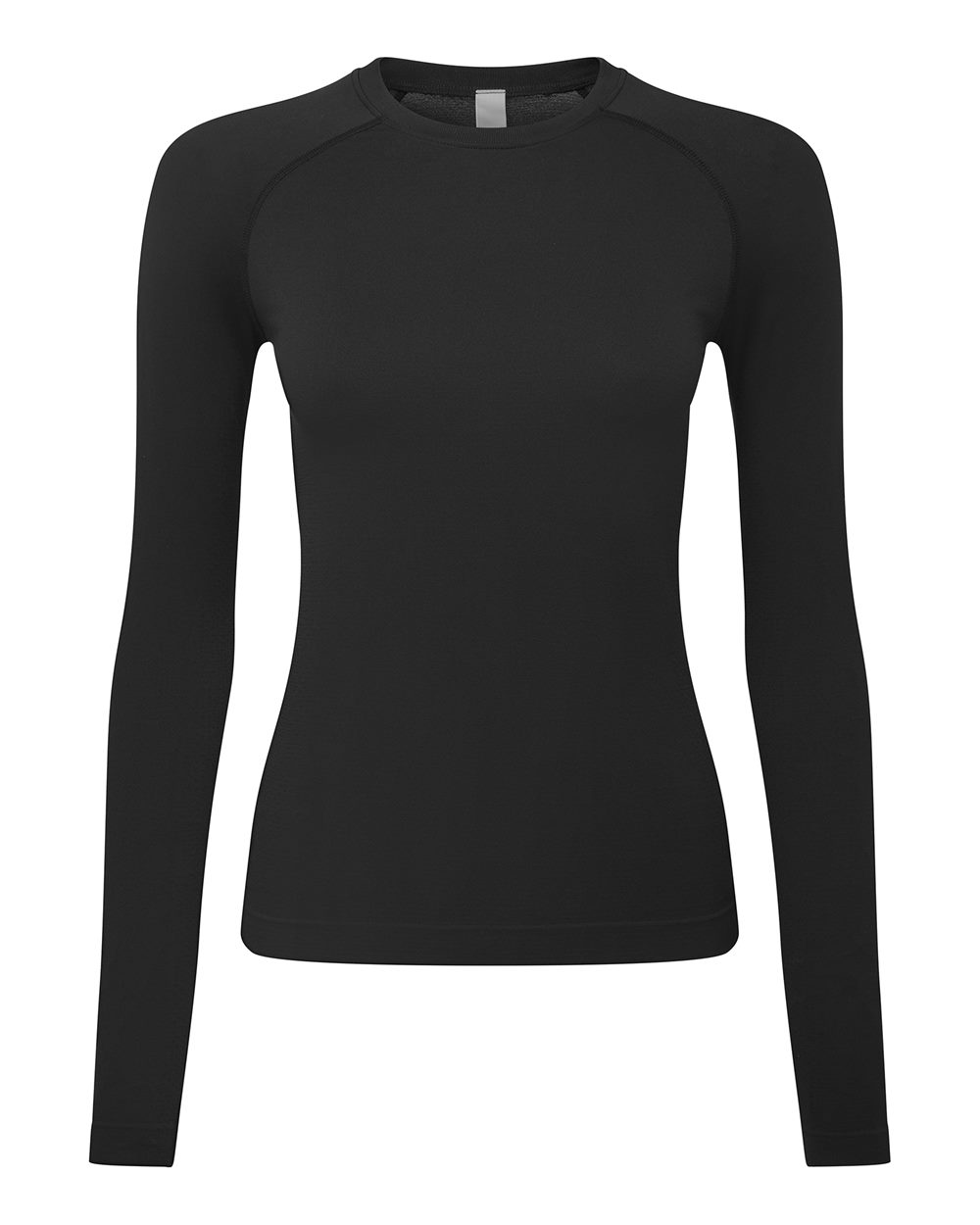 Front View of Black Women's Unstoppable Long Sleeve Fresh Underscrub Base Layer - NN370