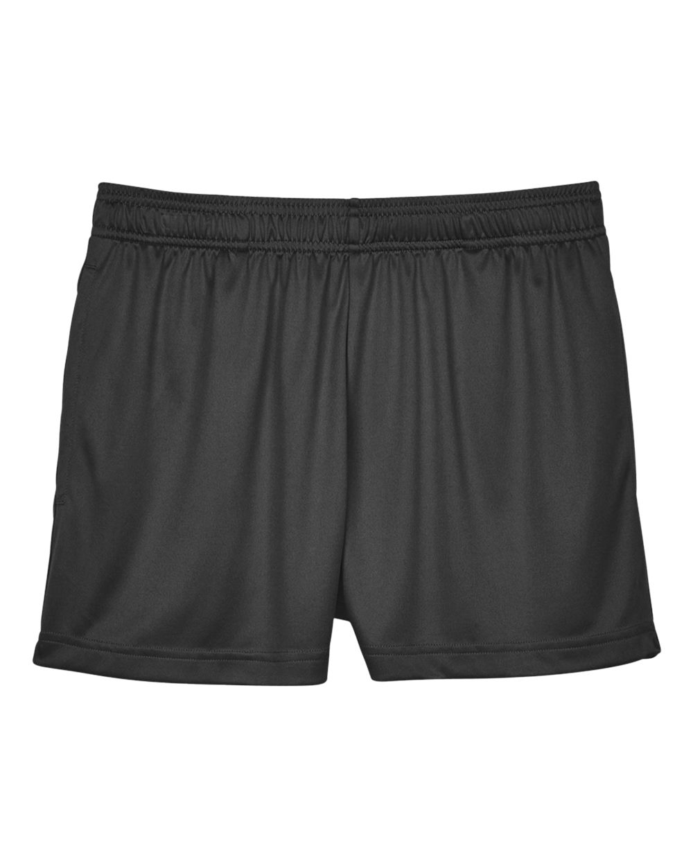 Front View of Black Women's Zone Performance Shorts - TT11SHW