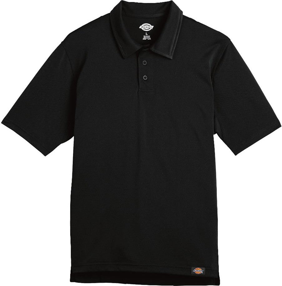 Front View of Black WorkTech Cooling Mesh Shirt - LS45