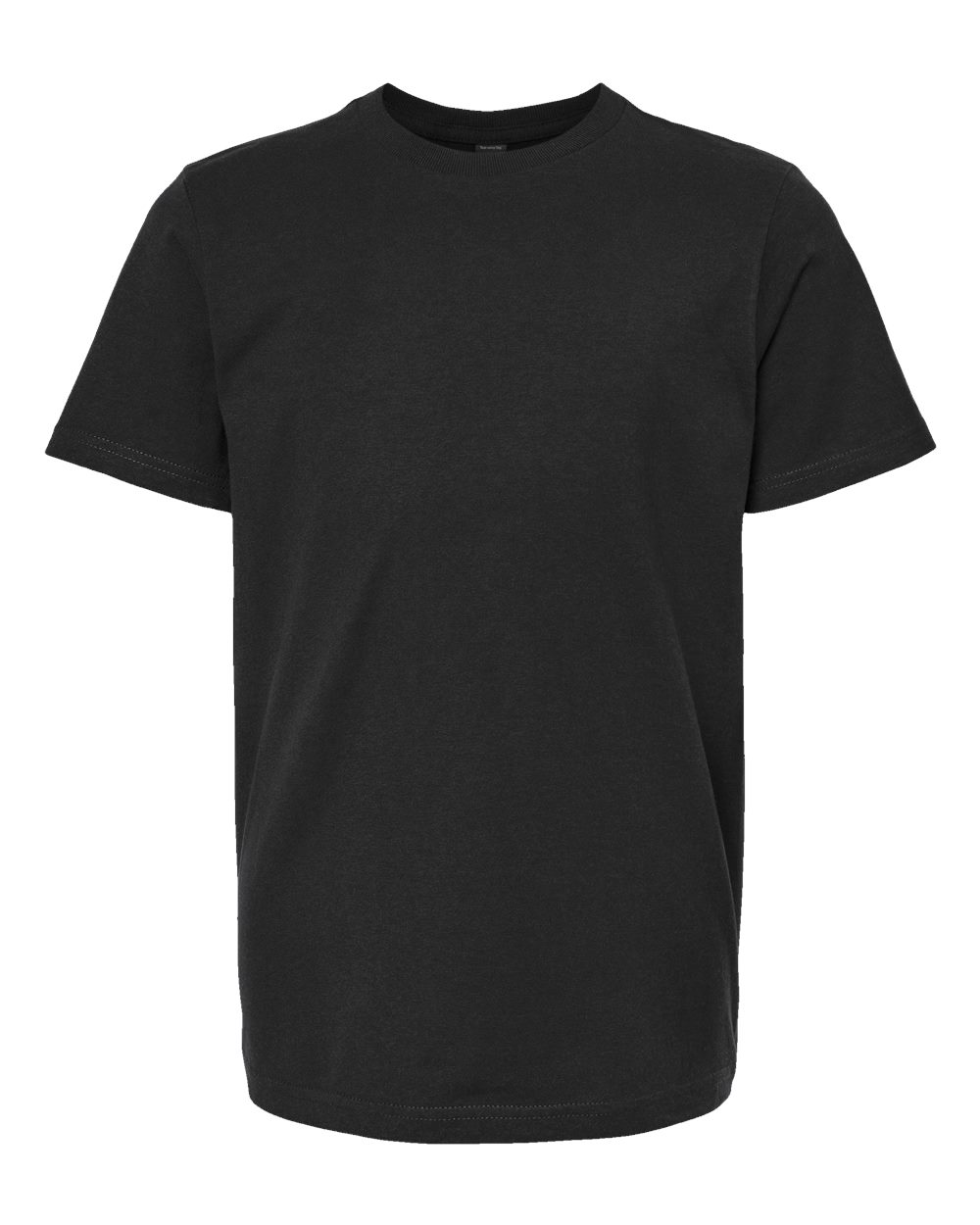 Front View of Black Youth Heavyweight Jersey T-Shirt - 295