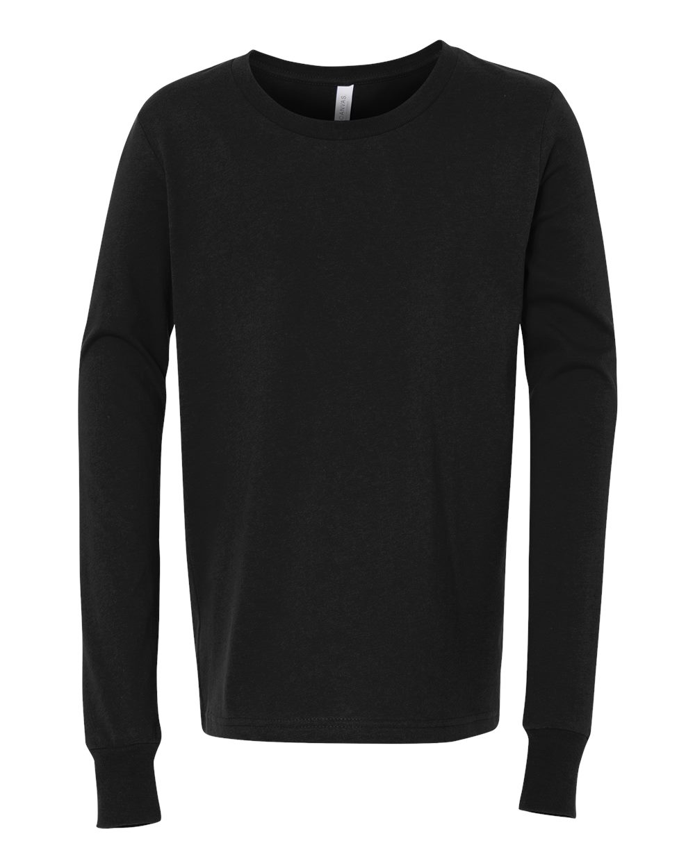 Black Youth Jersey Long Sleeve Tee - 3501Y